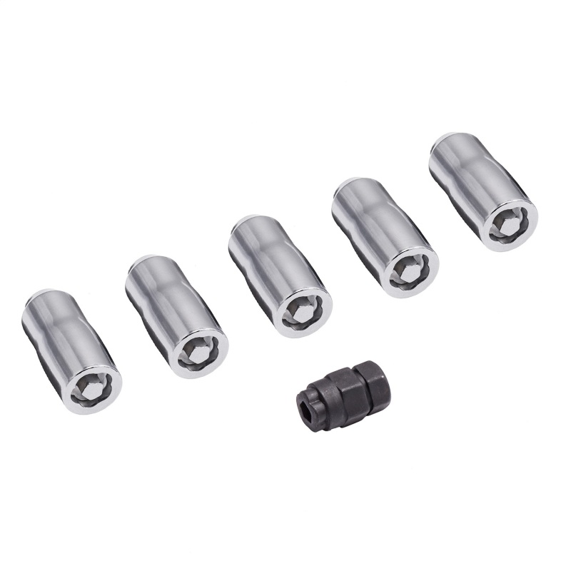 Jeep Wrangler JLU Lug Nuts - Rugged Ridge - Wheel Lock Nut Set M14-1.5 - Chrome - `18-`20
